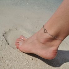 Szív kontúr nemesacél bokalánc