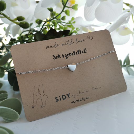 Kicsi szív nemesacél bokalánc