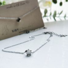 Kis csillag nemesacél bokalánc