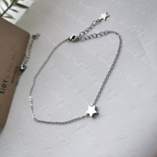 Kis csillag nemesacél bokalánc