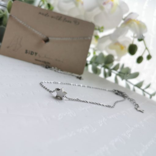 Kis csillag nemesacél bokalánc