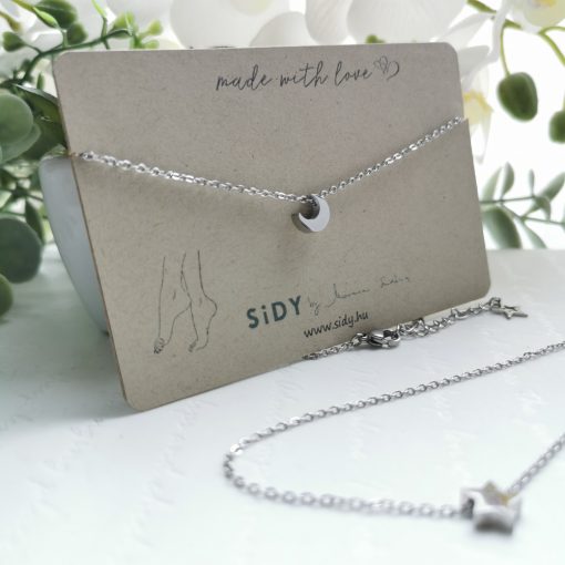 Kis csillag nemesacél bokalánc