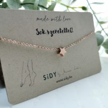 Rosegold kiscsillag nemesacél bokalánc