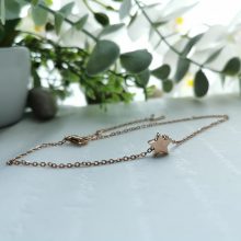 Rosegold kiscsillag nemesacél bokalánc