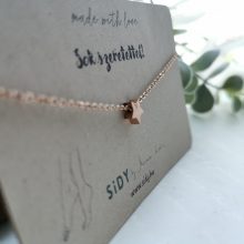 Rosegold kiscsillag nemesacél bokalánc