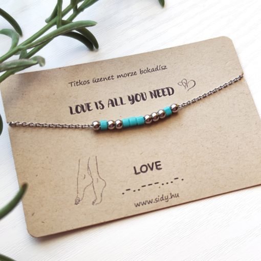 Nemesacél morze bokalánc