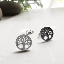 Életfa nemesacél fülbevaló