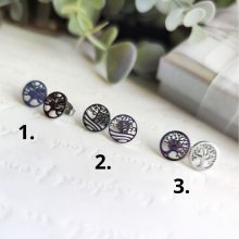 Életfa nemesacél fülbevaló