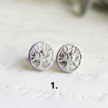 Életfa nemesacél fülbevaló