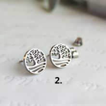 Életfa nemesacél fülbevaló