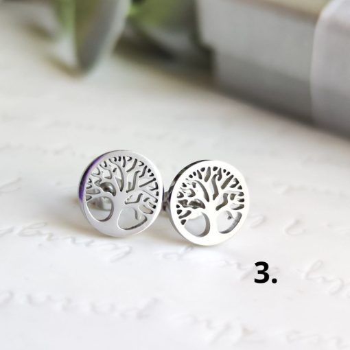 Életfa nemesacél fülbevaló