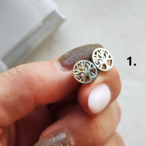 Életfa nemesacél fülbevaló