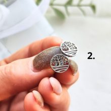 Életfa nemesacél fülbevaló