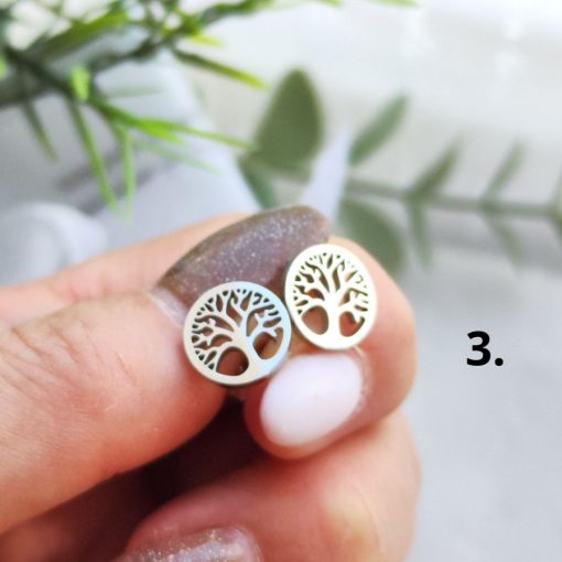 Életfa nemesacél fülbevaló