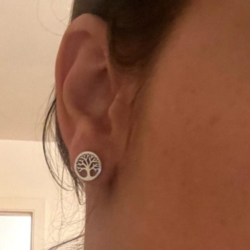 Életfa nemesacél fülbevaló