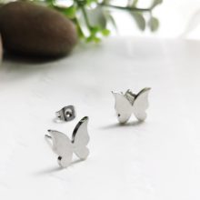 Pillangó nemesacél fülbevaló