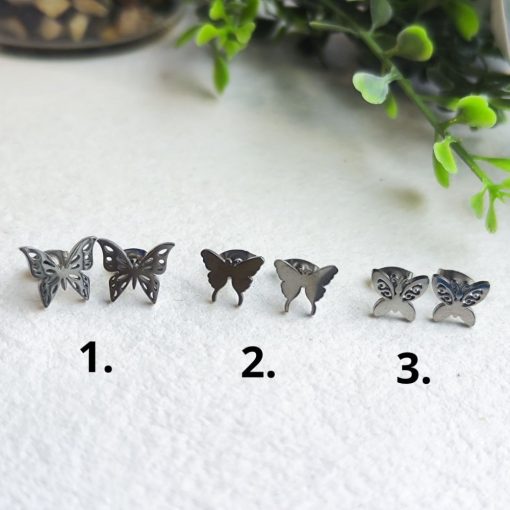 Pillangó nemesacél fülbevaló