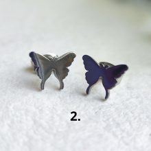 Pillangó nemesacél fülbevaló