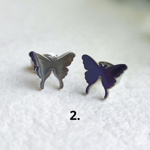 Pillangó nemesacél fülbevaló