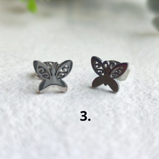 Pillangó nemesacél fülbevaló