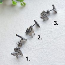 Pillangó nemesacél fülbevaló