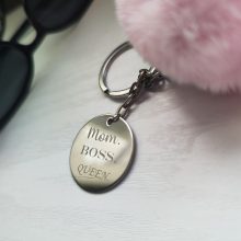 Kerek gravírozott kulcstartó