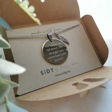 Gravírozott kerek nemesacél nyaklánc