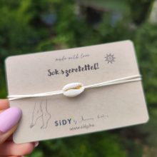Kagyló bokalánc selyemzsinóron