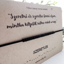 Apák napi morze karkötő (matt fekete)