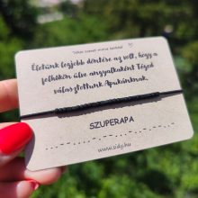 Apák napi morze karkötő (matt fekete)