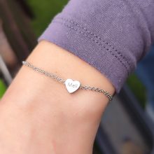 Kicsi szív gravírozható karkötő