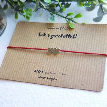 Gumizsinór karkötő 2 hematit szív gyönggyel