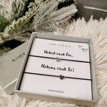 Páros szív karkötő szett díszdobozban