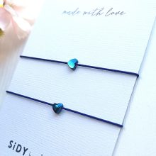 Gumizsinór karkötő hematit szív gyönggyel