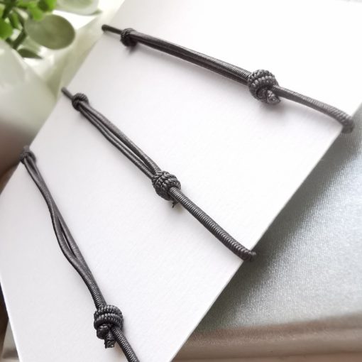 Gumizsinór végtelen karkötő szett díszdobozban (3 db-os)