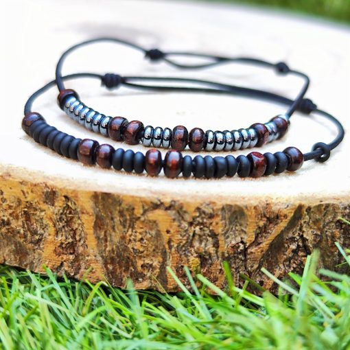 Legjobb apa morze karkötő fa gyöngyökkel