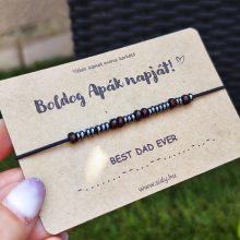 Idézetes morze karkötő, best dad ever