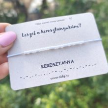 Ezüst színű morze karkötő