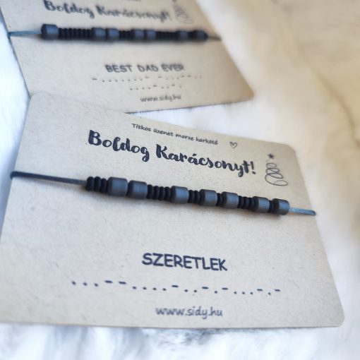 Hematit gyöngyös morze zsinórkarkötő