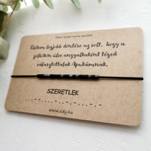 Szeretlek morze karkötő