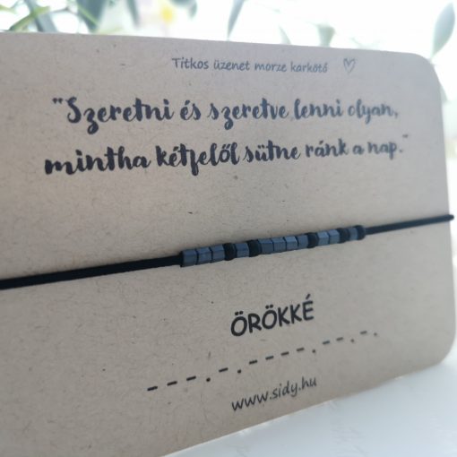 Örökké morze karkötő