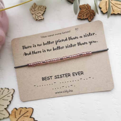 Testvér morze karkötő, best sister ever