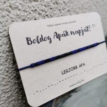 Matt sötétkék-fekete morze karkötő