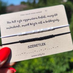 Szerelmes karkötő szett morze kóddal