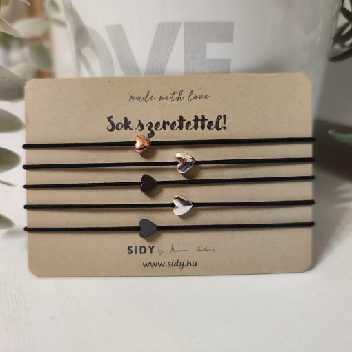 5 db-os szív karkötő szett