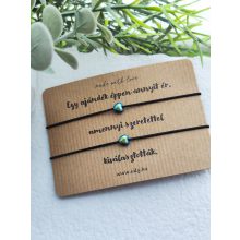 Szivárványos szív páros karkötő szett