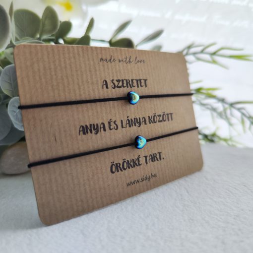 Szivárványos szív páros karkötő szett