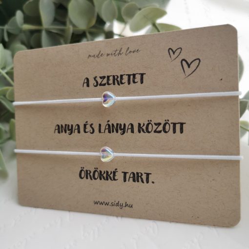 Szivárványos szív páros karkötő szett