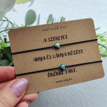 Szivárványos szív páros karkötő szett