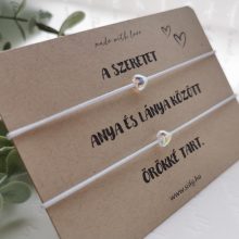 Szivárványos szív páros karkötő szett